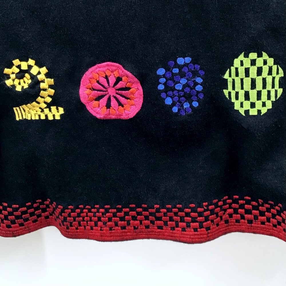 Vintage 2X Michael Simon Lite Y2K Cardigan Top Embroidered Beaded Textile Art - Picture 11 of 12